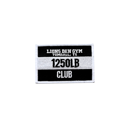 Lions Den Gym Pull Patch : 1,250LB Club